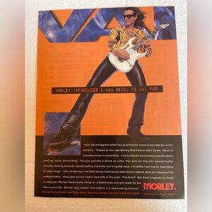 Morley Wah Pedal Ad with Steve Vai